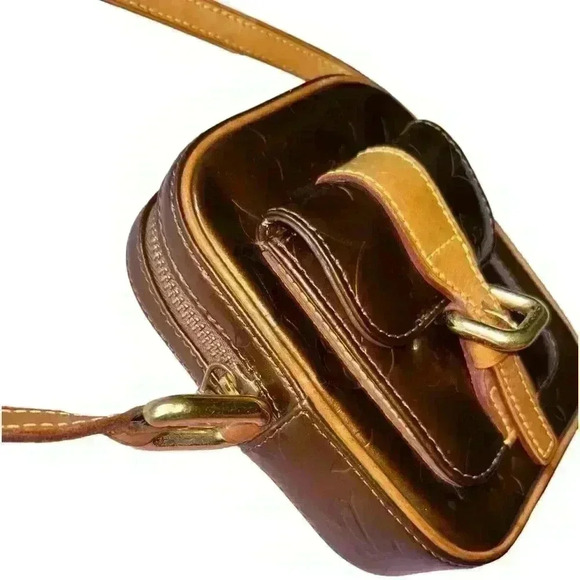 Louis Vuitton Authentic Vernis Christie PM Bronze Patent Leather Crossbody Bag - Picture 9 of 15